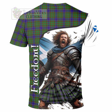 Adam Crest Tartan T-Shirt Inspired by the Freedom of Scottish Warrior