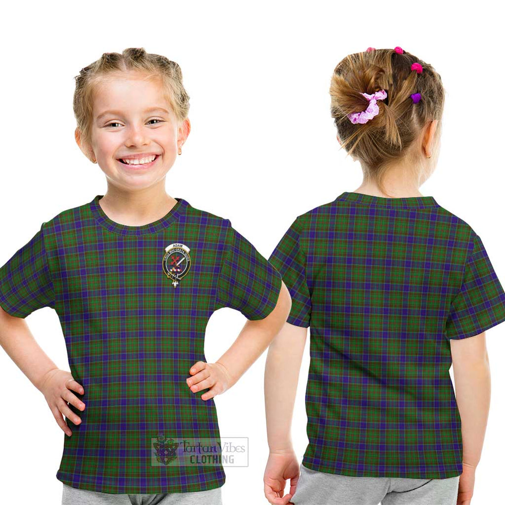 Adam Tartan Kid T-Shirt with Family Crest - Tartanvibesclothing Shop