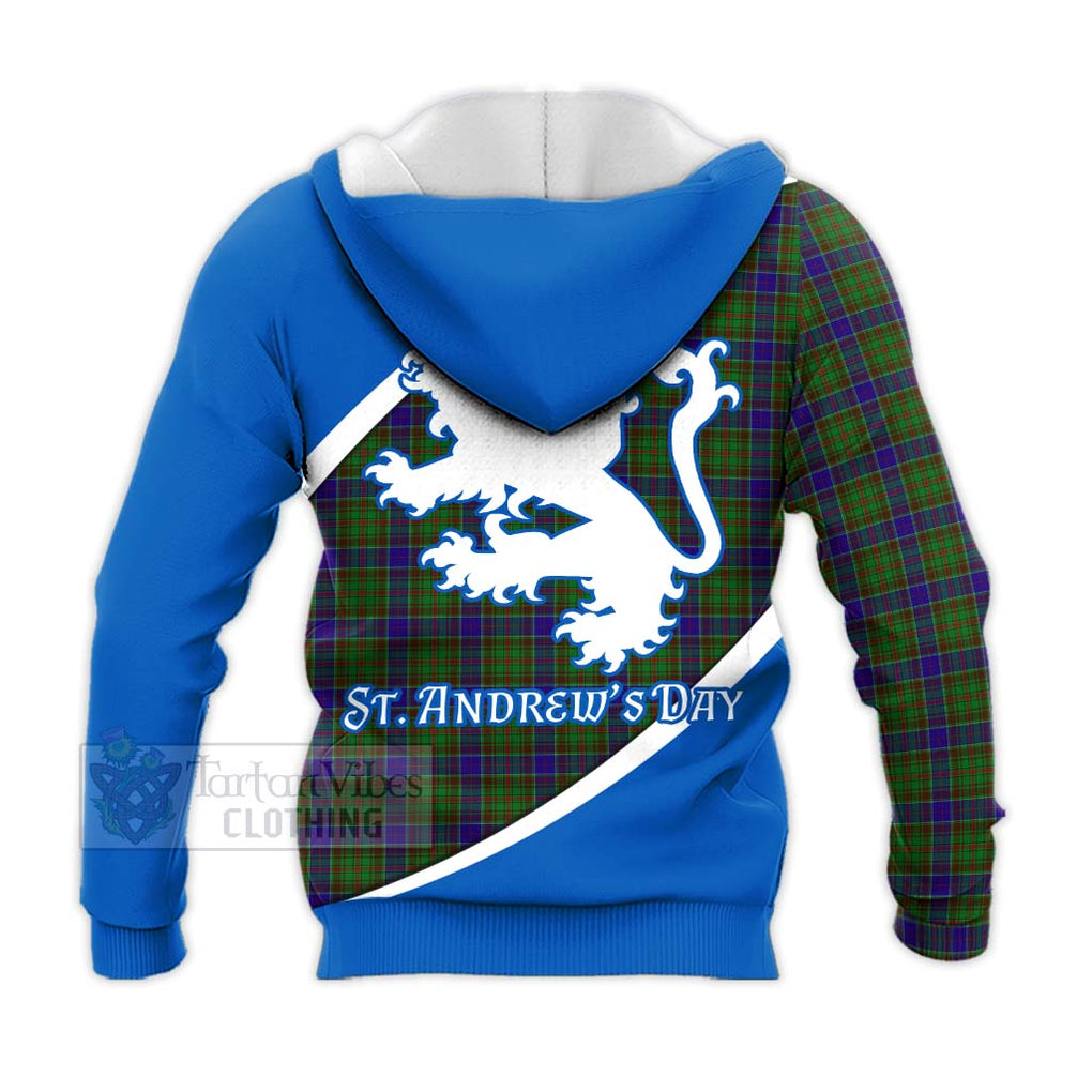 Tartan Vibes Clothing Adam Family Crest Tartan Knitted Hoodie Celebrate Saint Andrew's Day in Style