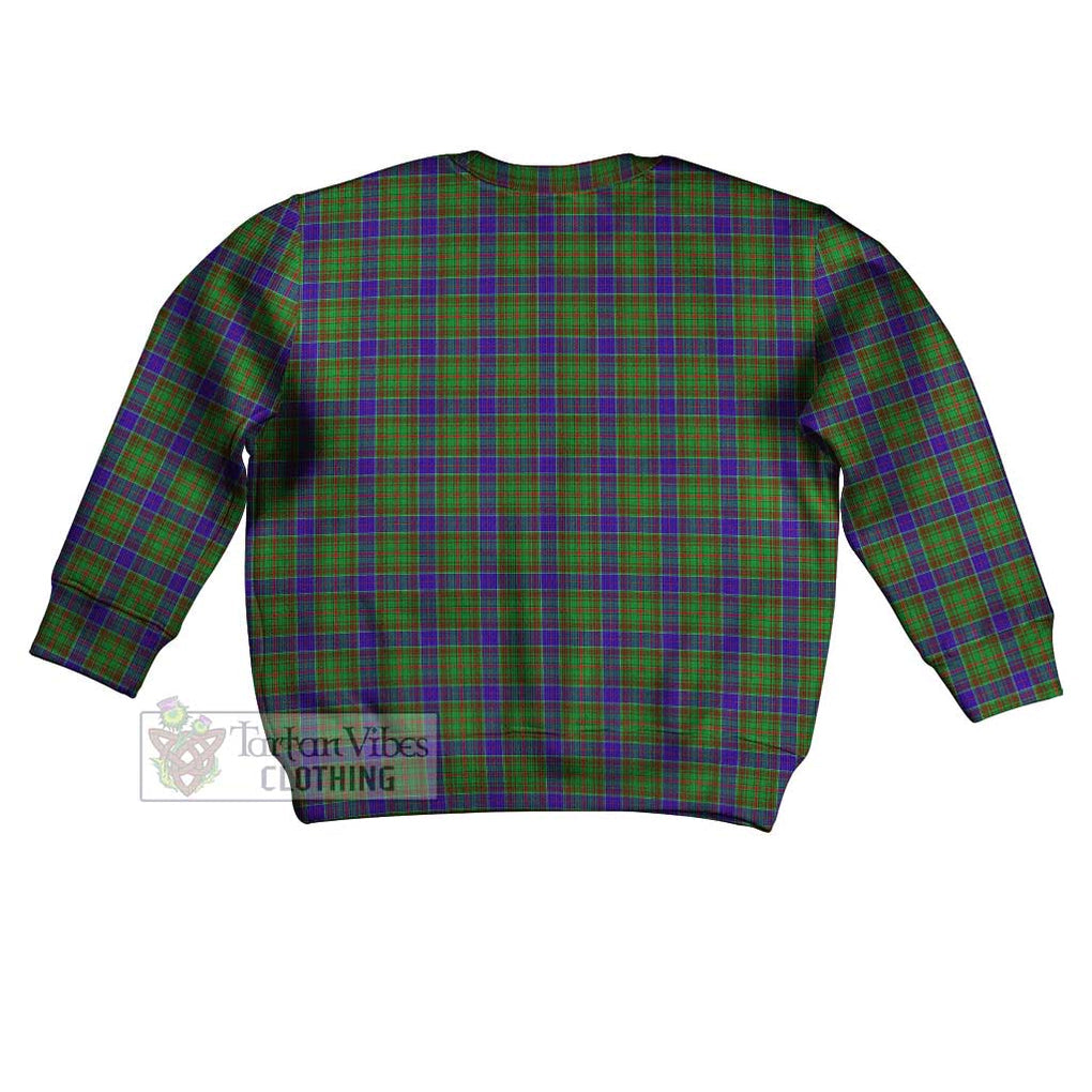 Tartan Vibes Clothing Adam Tartan Kid Ugly Sweater with Family Crest