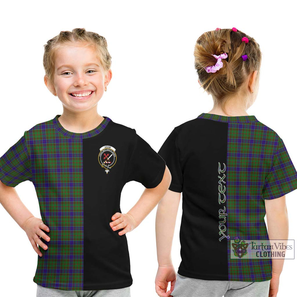 Adam Tartan Kid T-Shirt with Family Crest and Half Of Me Style - Tartanvibesclothing Shop