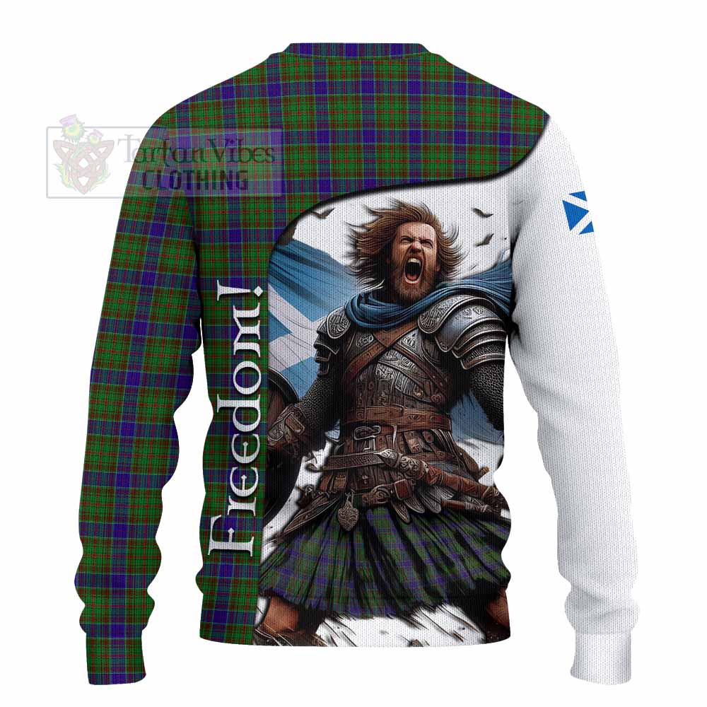 Tartan Vibes Clothing Adam Crest Tartan Knitted Sweater Inspired by the Freedom of Scottish Warrior