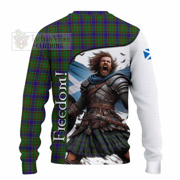 Adam Crest Tartan Knitted Sweater Inspired by the Freedom of Scottish Warrior