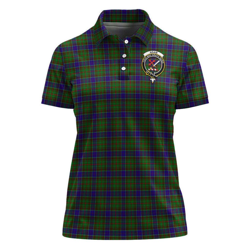 Adam Tartan Polo Shirt with Family Crest For Women - Tartan Vibes Clothing