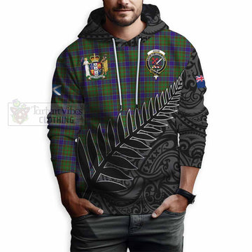 Adam Crest Tartan Hoodie with New Zealand Silver Fern Half Style