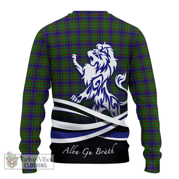 Adam Tartan Knitted Sweater with Alba Gu Brath Regal Lion Emblem