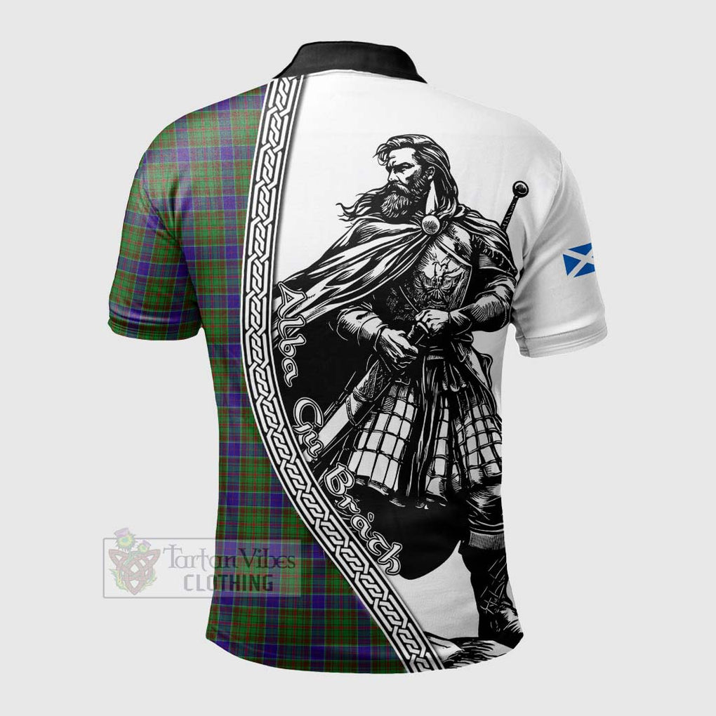 Tartan Vibes Clothing Adam Tartan Clan Crest Polo Shirt with Highlander Warrior Celtic Style