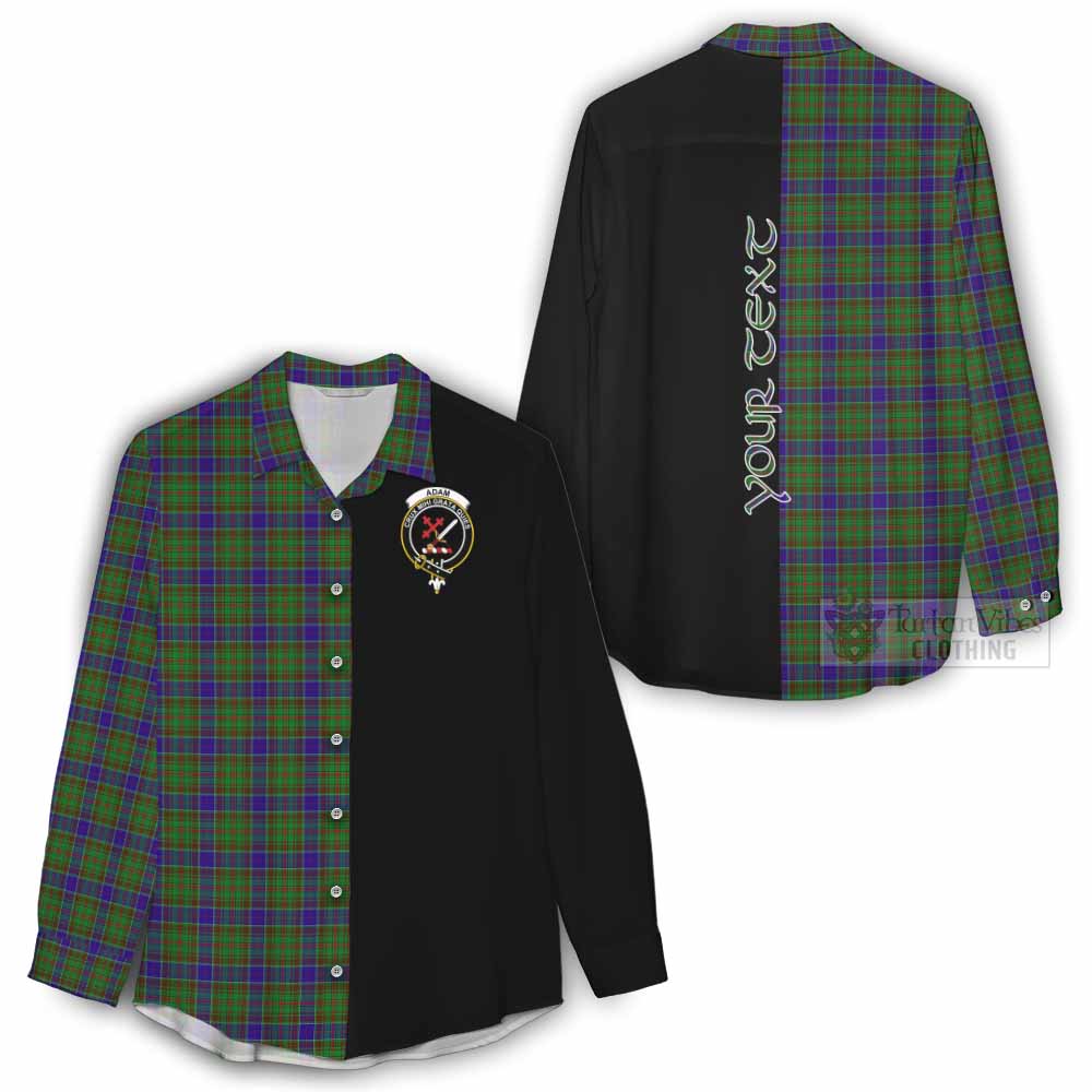 Tartan Vibes Clothing Adam Tartan Women's Casual Shirt with Family Crest and Half Of Me Style