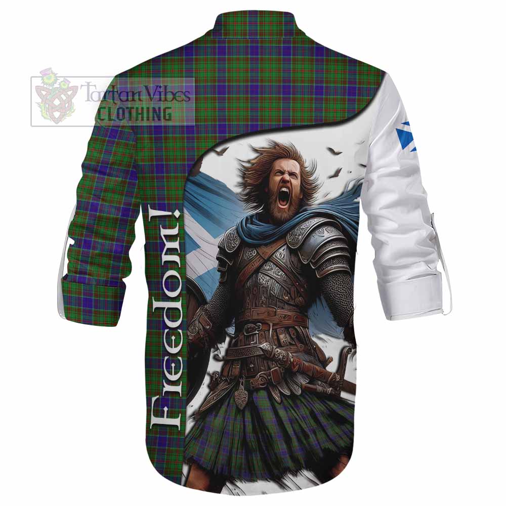 Tartan Vibes Clothing Adam Crest Tartan Ghillie Kilt Shirt Inspired by the Freedom of Scottish Warrior