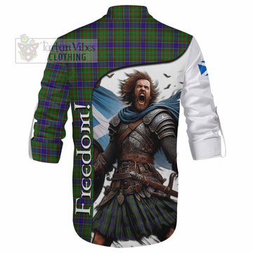 Adam Crest Tartan Ghillie Kilt Shirt Inspired by the Freedom of Scottish Warrior