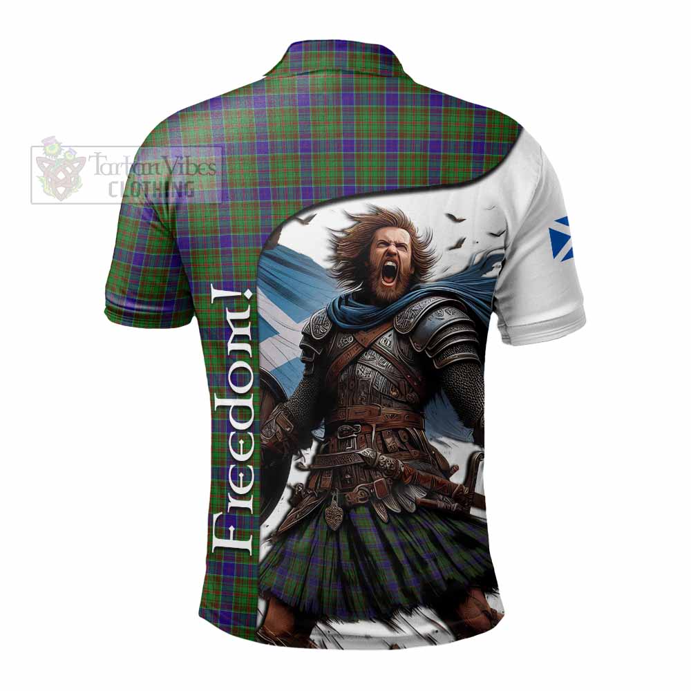 Tartan Vibes Clothing Adam Crest Tartan Polo Shirt Inspired by the Freedom of Scottish Warrior