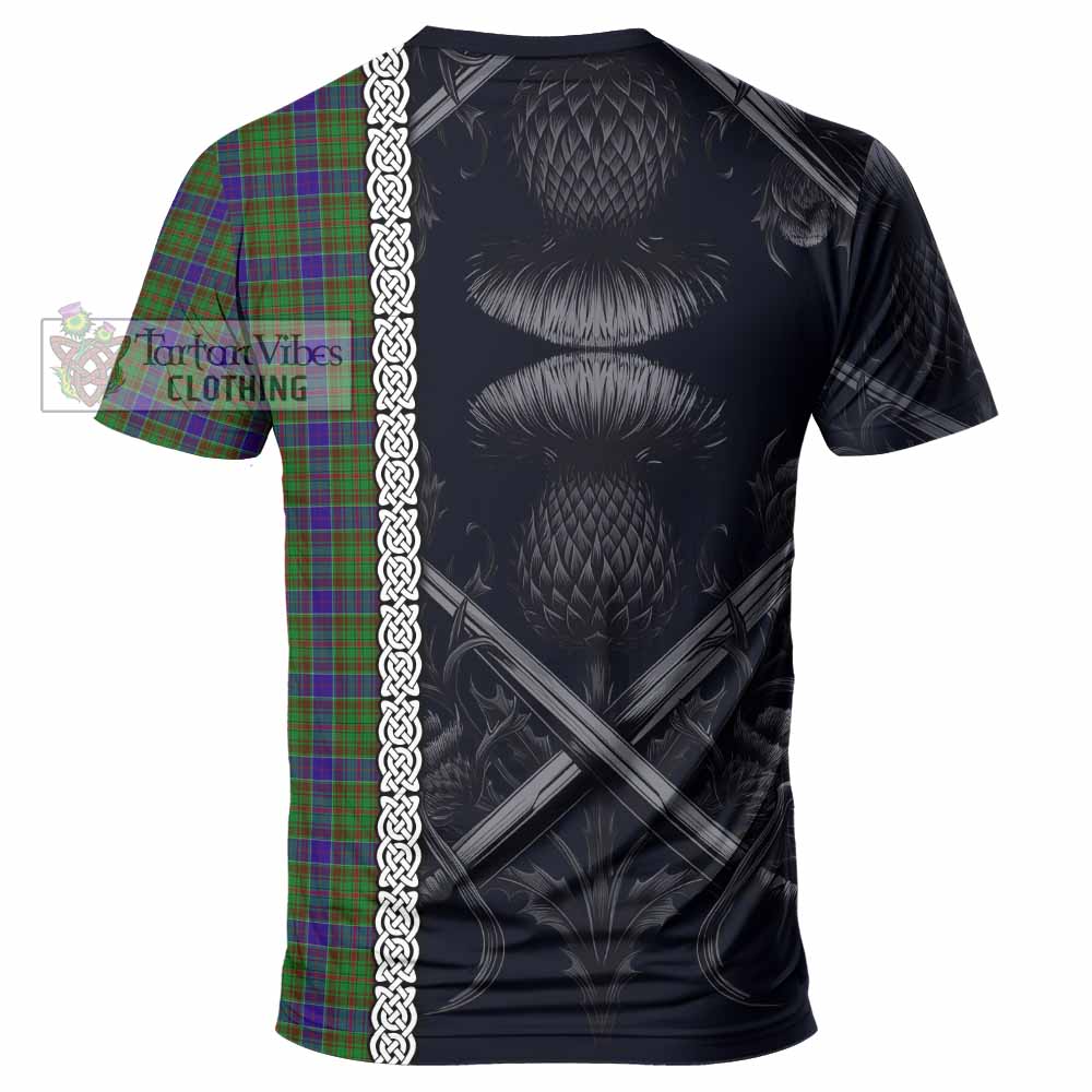 Tartan Vibes Clothing Adam Tartan T-Shirt with Family Crest Cross Sword Thistle Celtic Vibes