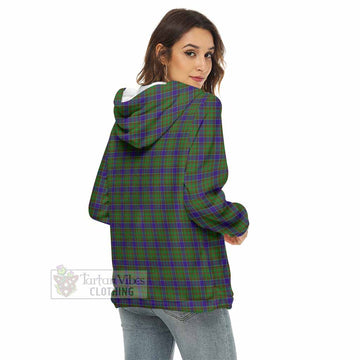 Adam Tartan Women's Borg  Half Zip Fleece Hoodie