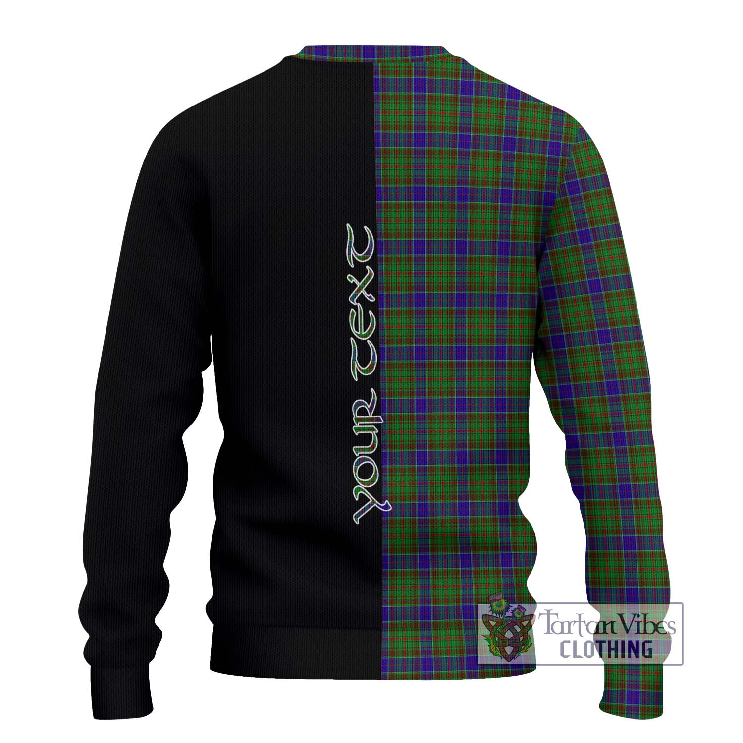 Tartan Vibes Clothing Adam Tartan Knitted Sweater with Family Crest and Half Of Me Style