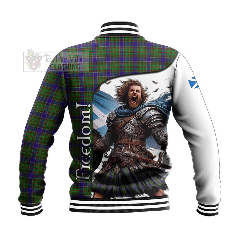 Tartan Vibes Clothing Adam Crest Tartan Baseball Jacket Inspired by the Freedom of Scottish Warrior