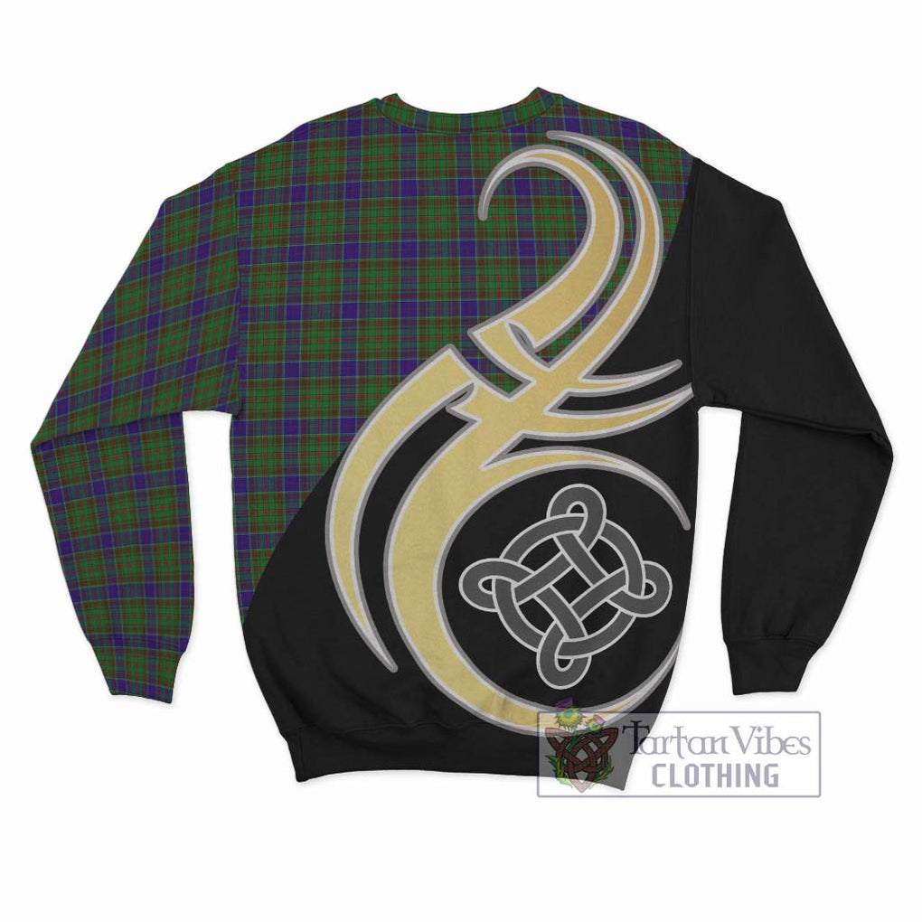 Adam Tartan Sweatshirt with Family Crest and Celtic Symbol Style - Tartan Vibes Clothing