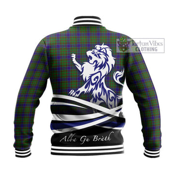 Adam Tartan Baseball Jacket with Alba Gu Brath Regal Lion Emblem