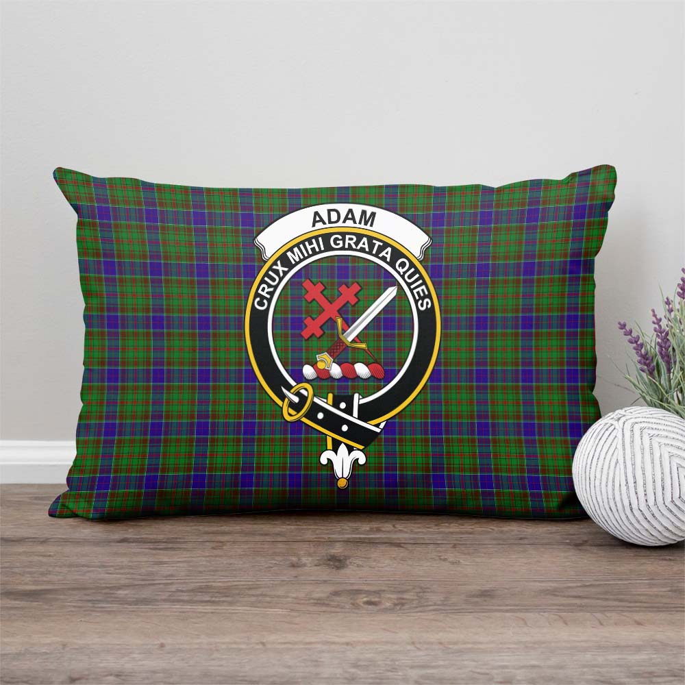 Adam Tartan Pillow Cover with Family Crest Rectangle Pillow Cover - Tartanvibesclothing