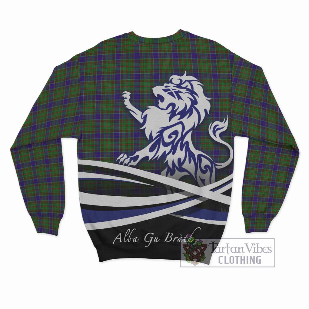 Adam Tartan Sweatshirt with Alba Gu Brath Regal Lion Emblem - Tartanvibesclothing Shop