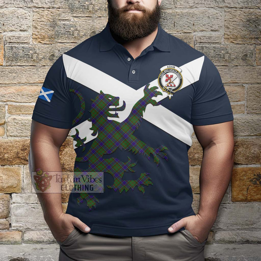 Tartan Vibes Clothing Adam Tartan Lion Rampant Polo Shirt – Proudly Display Your Heritage with Alba Gu Brath and Clan Name