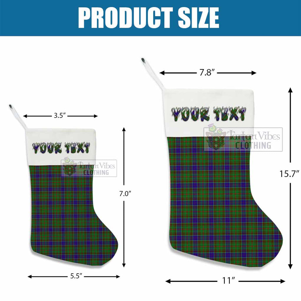 Tartan Vibes Clothing Adam Tartan Christmas Stocking with Personalized Text