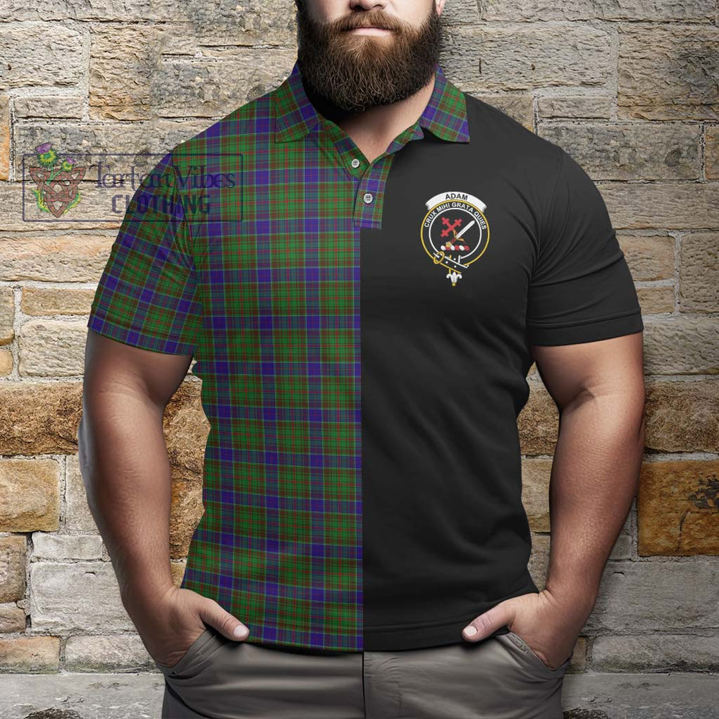 Adam Tartan Polo Shirt with Family Crest and Half Of Me Style - Tartanvibesclothing Shop