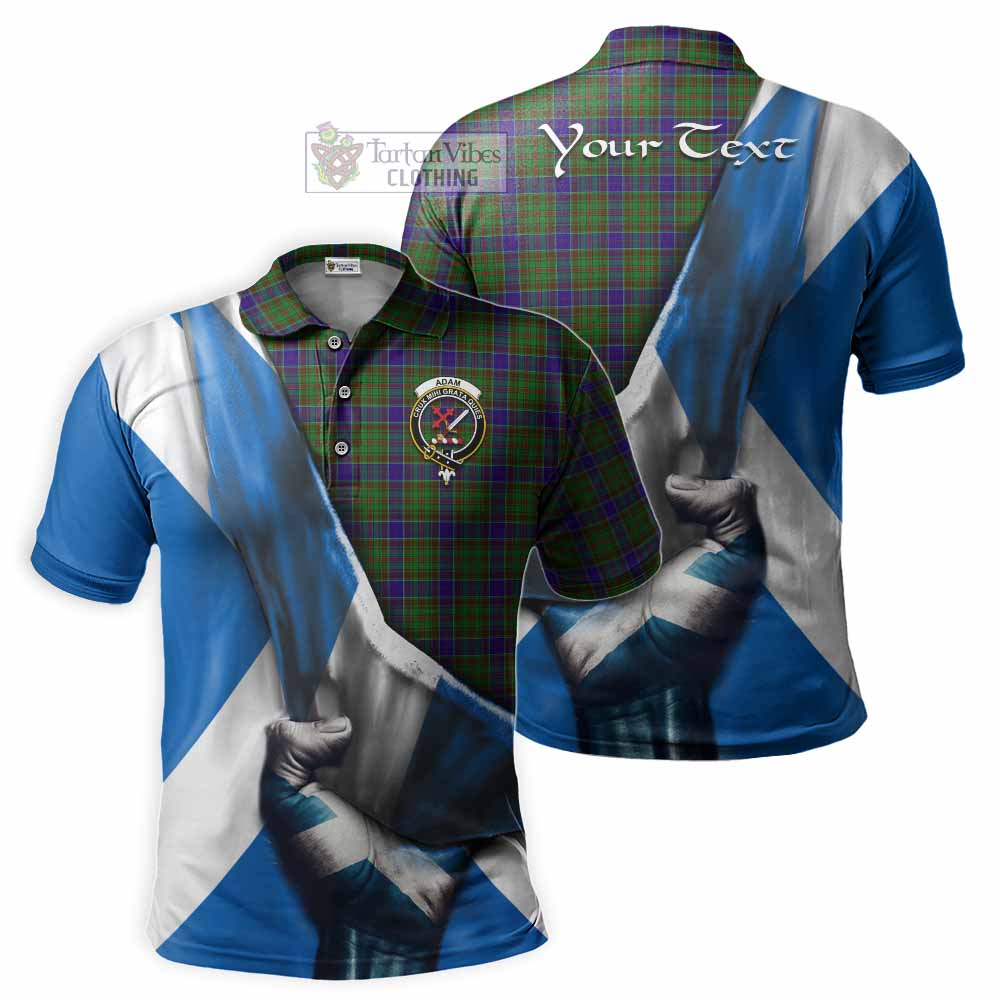 Tartan Vibes Clothing Adam Tartan Polo Shirt with Family Crest Scotland Patriotic Style