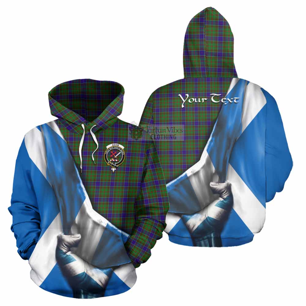 Tartan Vibes Clothing Adam Tartan Hoodie with Family Crest Scotland Patriotic Style