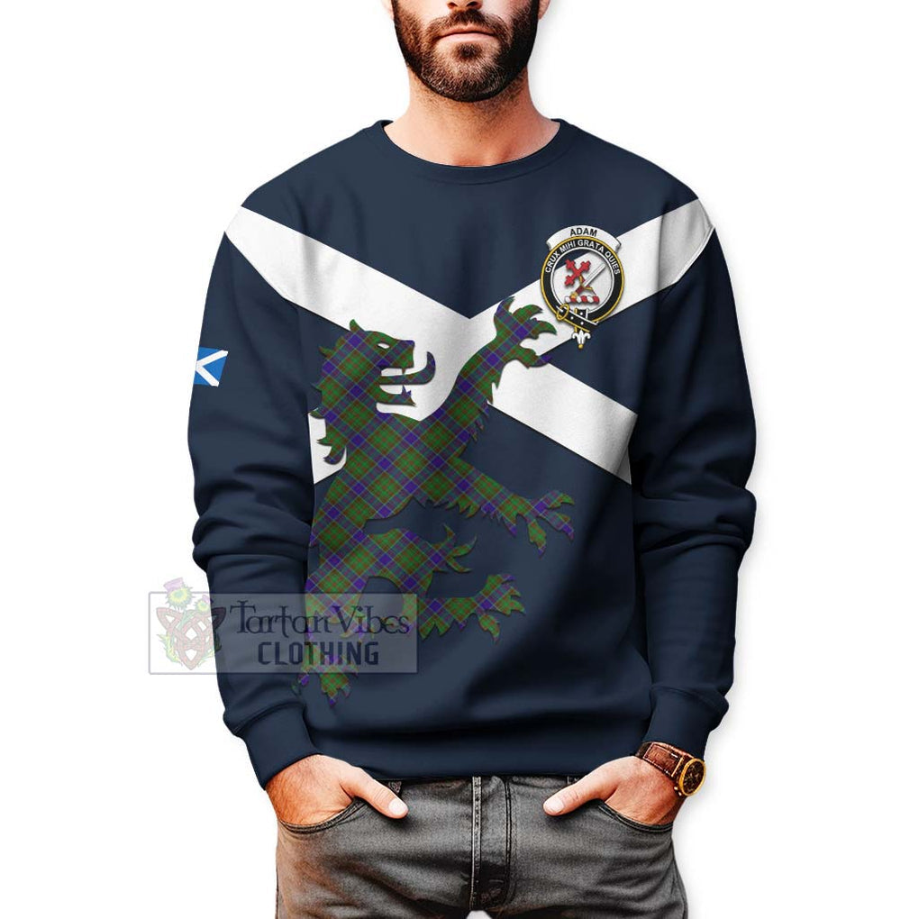 Tartan Vibes Clothing Adam Tartan Lion Rampant Sweatshirt – Proudly Display Your Heritage with Alba Gu Brath and Clan Name