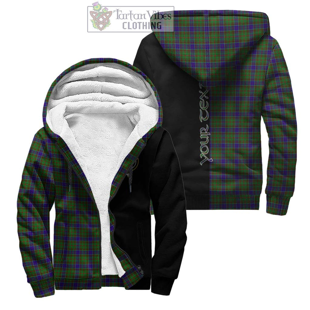 Adam Tartan Sherpa Hoodie with Family Crest and Half Of Me Style Unisex - Tartanvibesclothing Shop