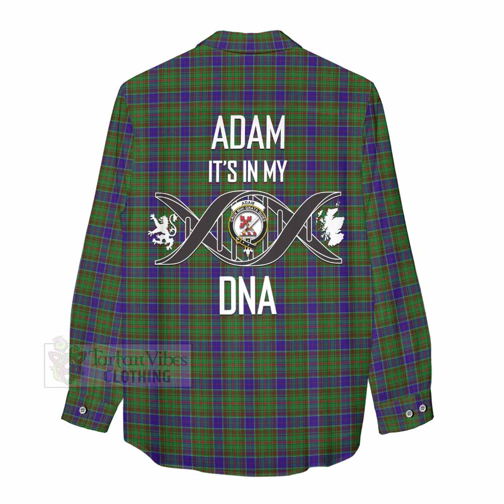 Tartan Vibes Clothing Adam Tartan Women's Casual Shirt with Family Crest DNA In Me Style