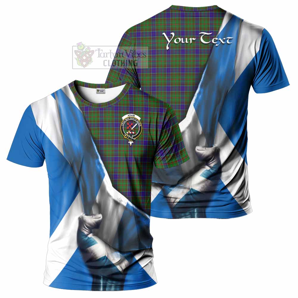 Tartan Vibes Clothing Adam Tartan T-Shirt with Family Crest Scotland Patriotic Style