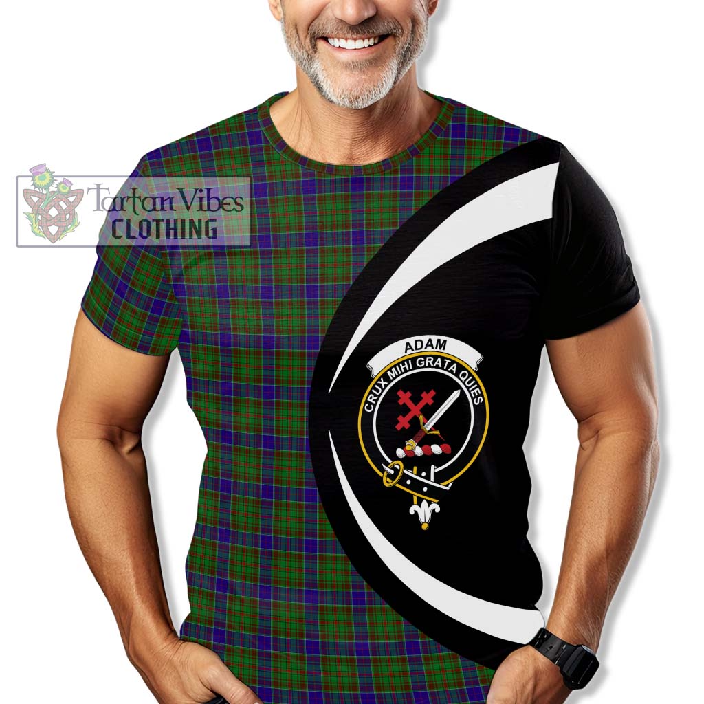 Tartan Vibes Clothing Adam Tartan T-Shirt with Family Crest Circle Style