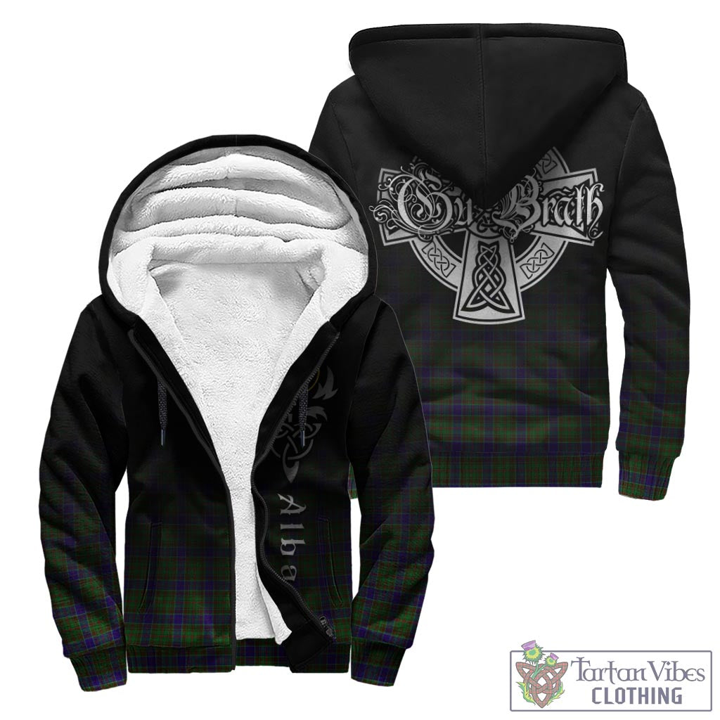 Tartan Vibes Clothing Adam Tartan Sherpa Hoodie Featuring Alba Gu Brath Family Crest Celtic Inspired