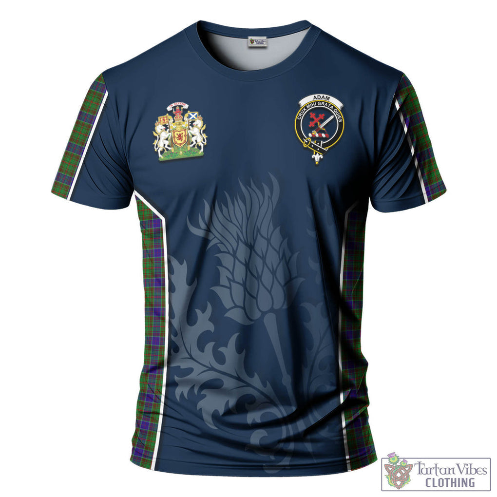 Tartan Vibes Clothing Adam Tartan T-Shirt with Family Crest and Scottish Thistle Vibes Sport Style