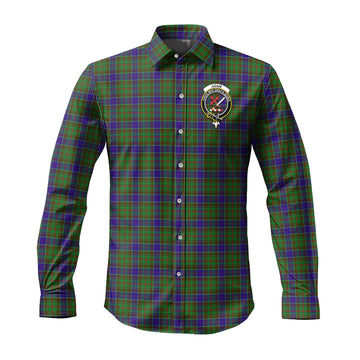 Adam Tartan Long Sleeve Button Up Shirt with Family Crest