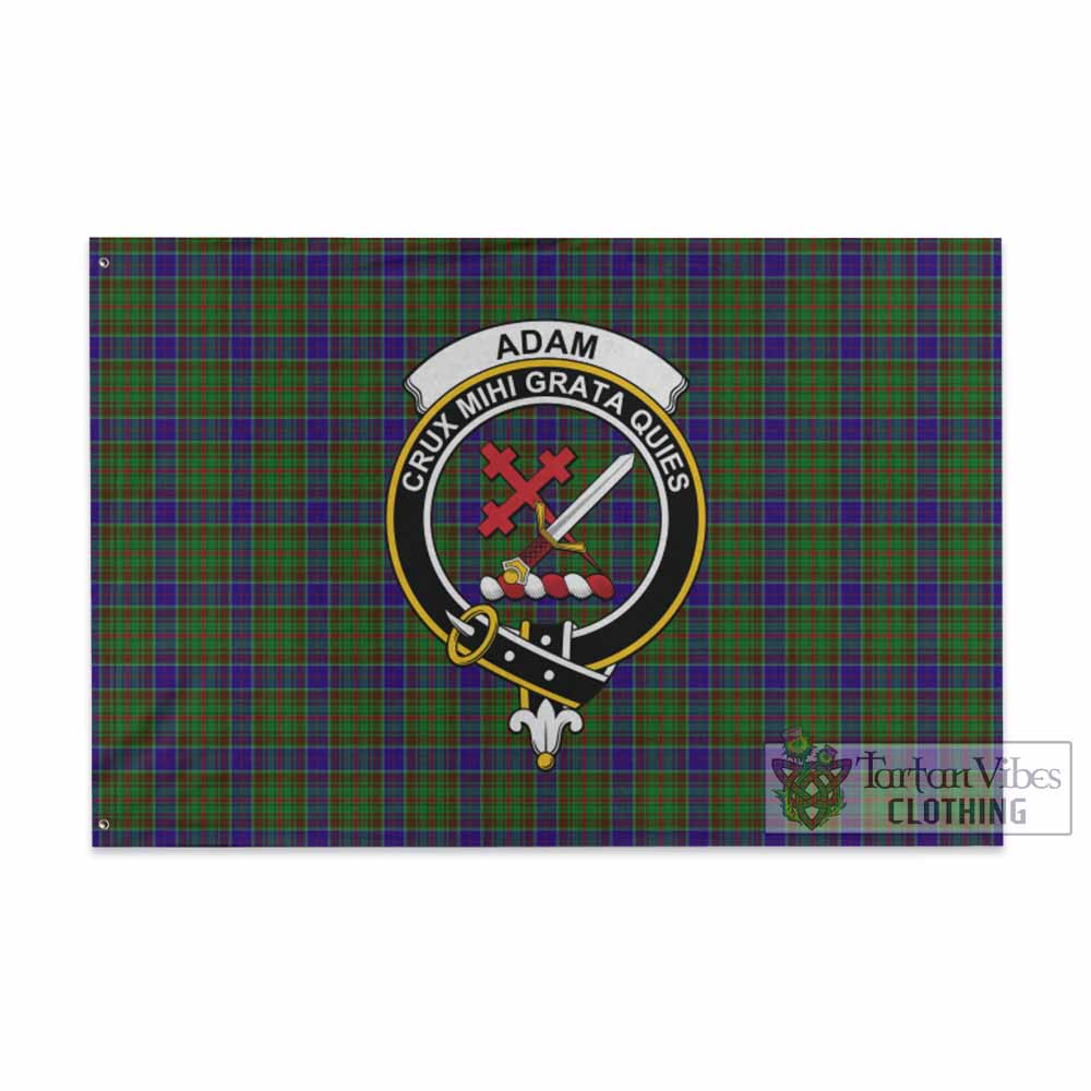 Tartan Vibes Clothing Adam Tartan House Flag with Family Crest