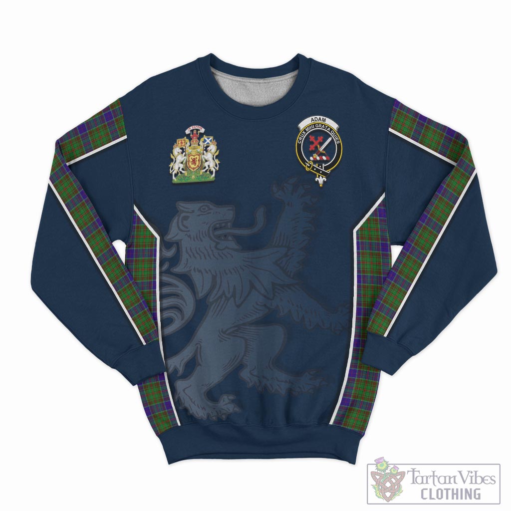 Tartan Vibes Clothing Adam Tartan Sweater with Family Crest and Lion Rampant Vibes Sport Style