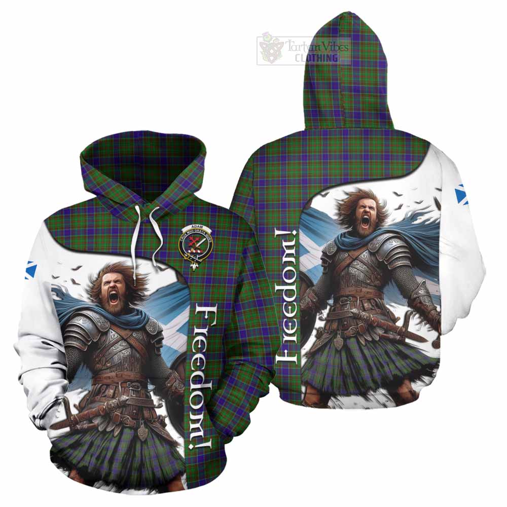 Tartan Vibes Clothing Adam Crest Tartan Hoodie Inspired by the Freedom of Scottish Warrior