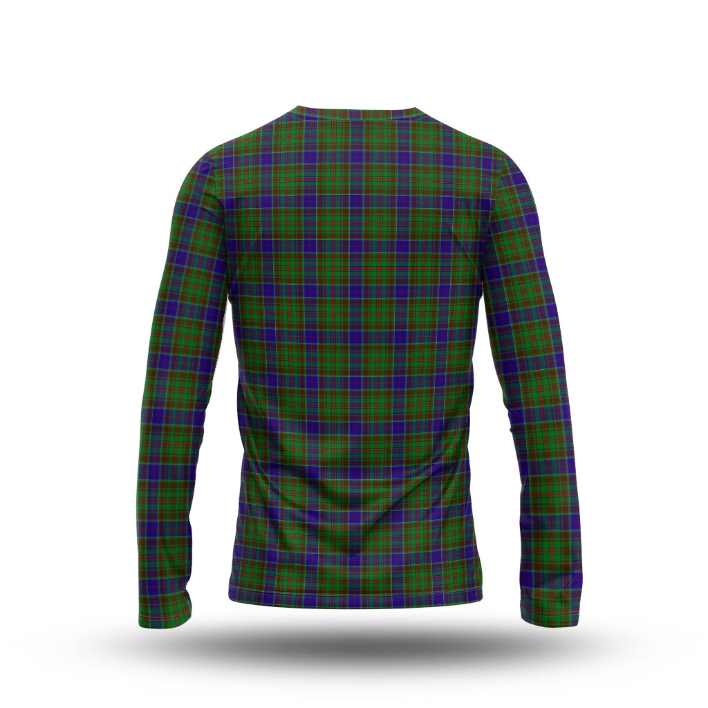 Adam Tartan Long Sleeve T-Shirt with Family Crest - Tartanvibesclothing