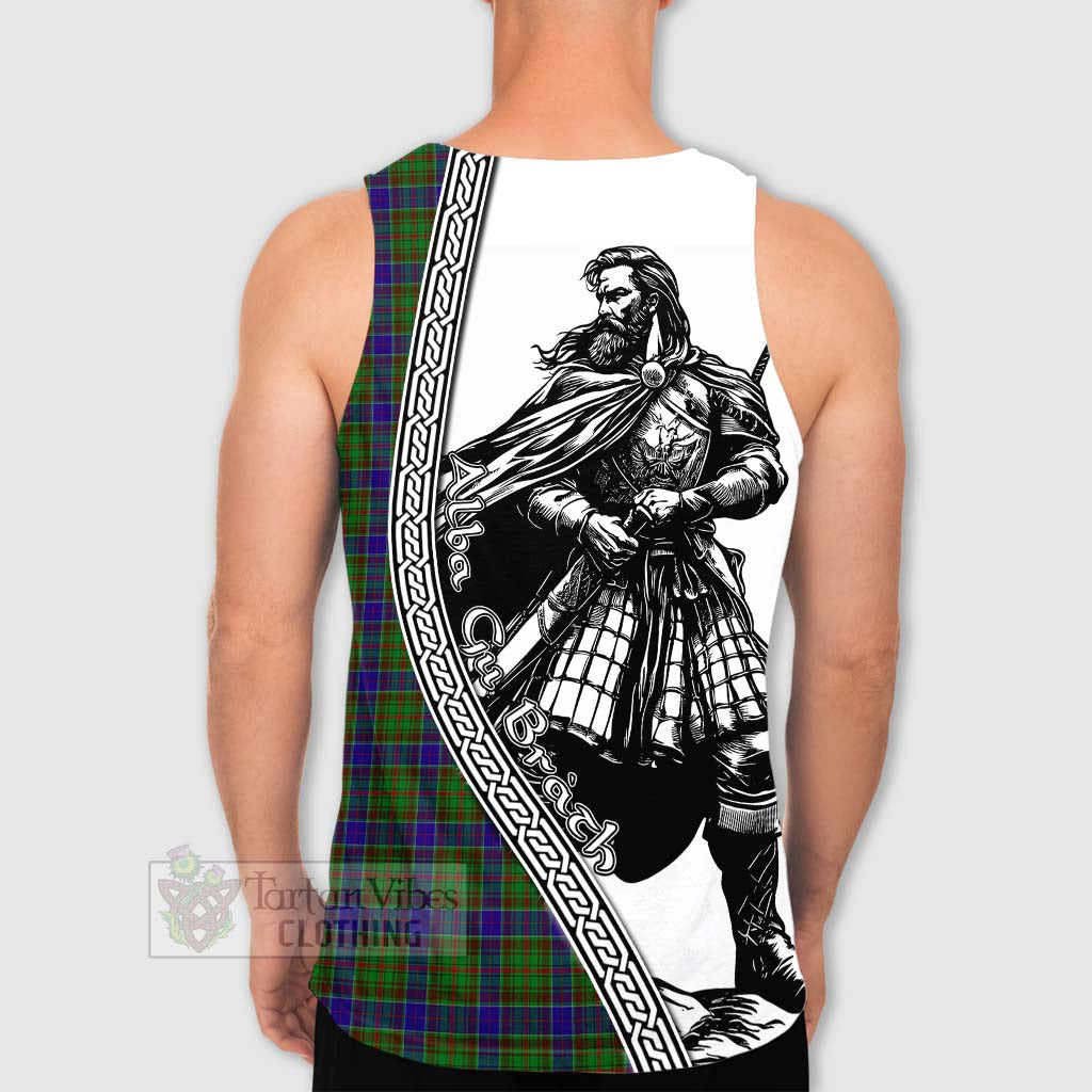 Tartan Vibes Clothing Adam Tartan Clan Crest Men's Tank Top with Highlander Warrior Celtic Style