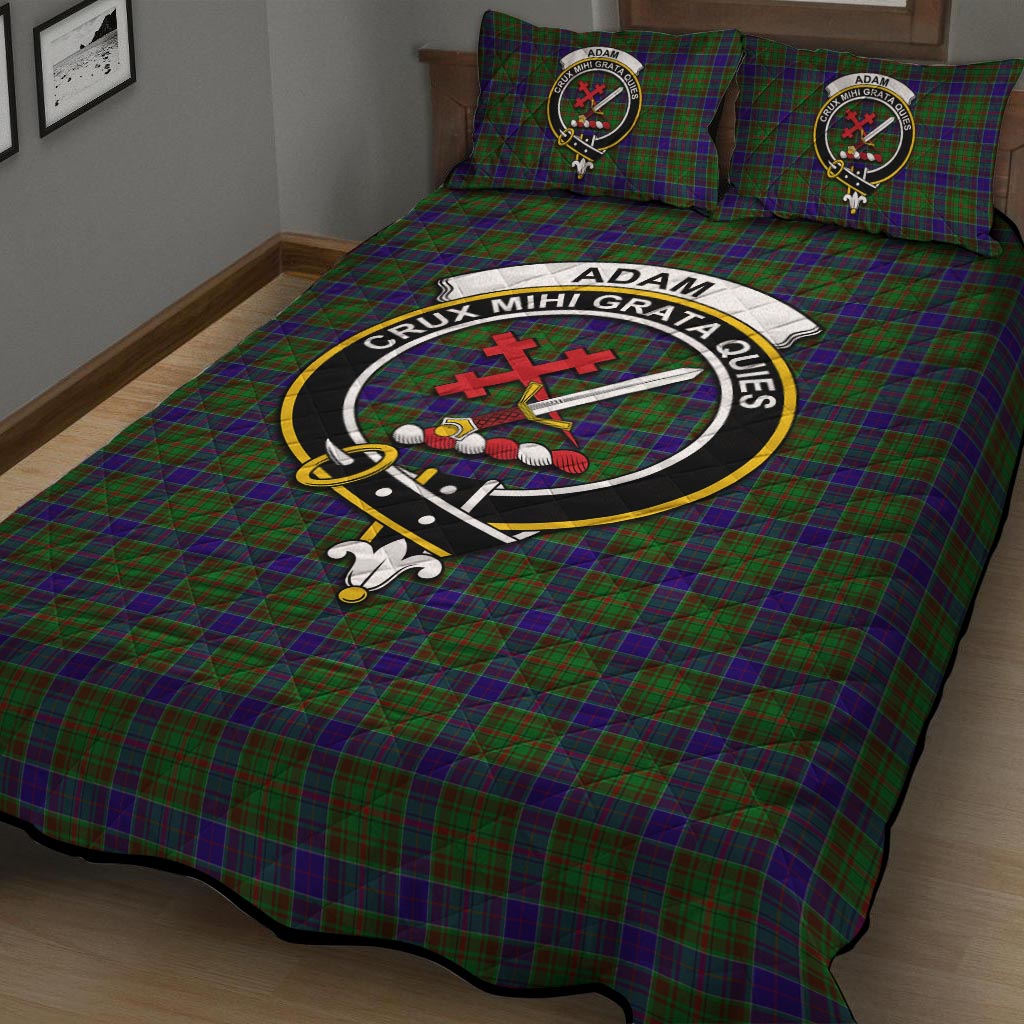 Adam Tartan Quilt Bed Set with Family Crest - Tartanvibesclothing