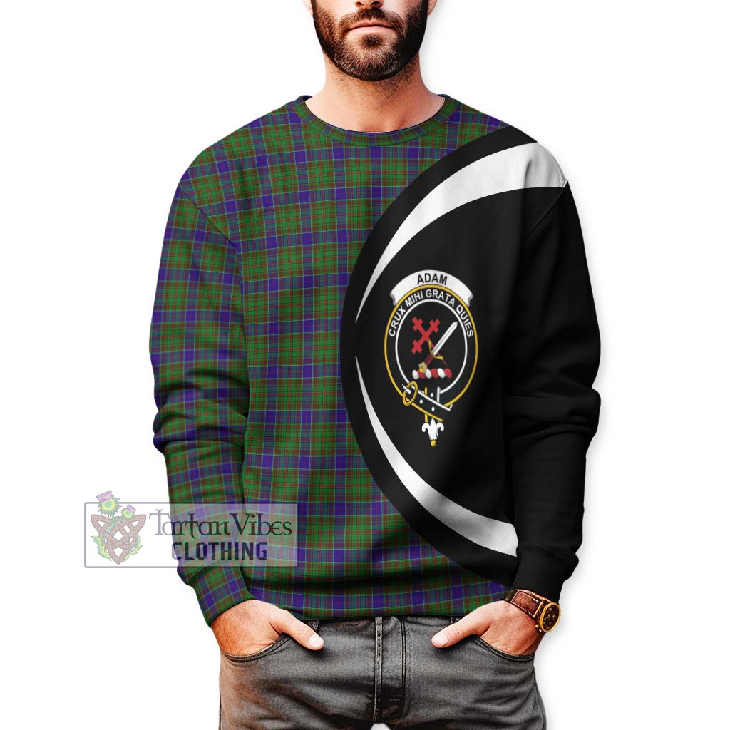 Tartan Vibes Clothing Adam Tartan Sweatshirt with Family Crest Circle Style