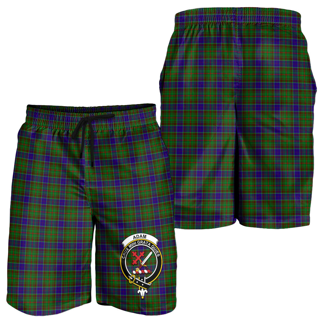 Adam Tartan Mens Shorts with Family Crest - Tartanvibesclothing