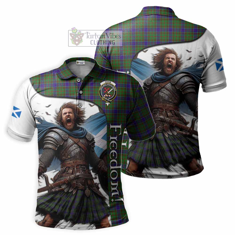 Tartan Vibes Clothing Adam Crest Tartan Polo Shirt Inspired by the Freedom of Scottish Warrior