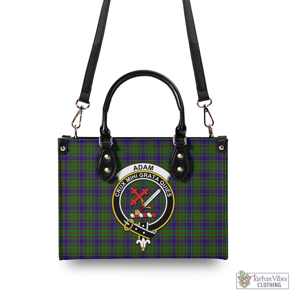 Tartan Vibes Clothing Adam Tartan Luxury Leather Handbags with Family Crest