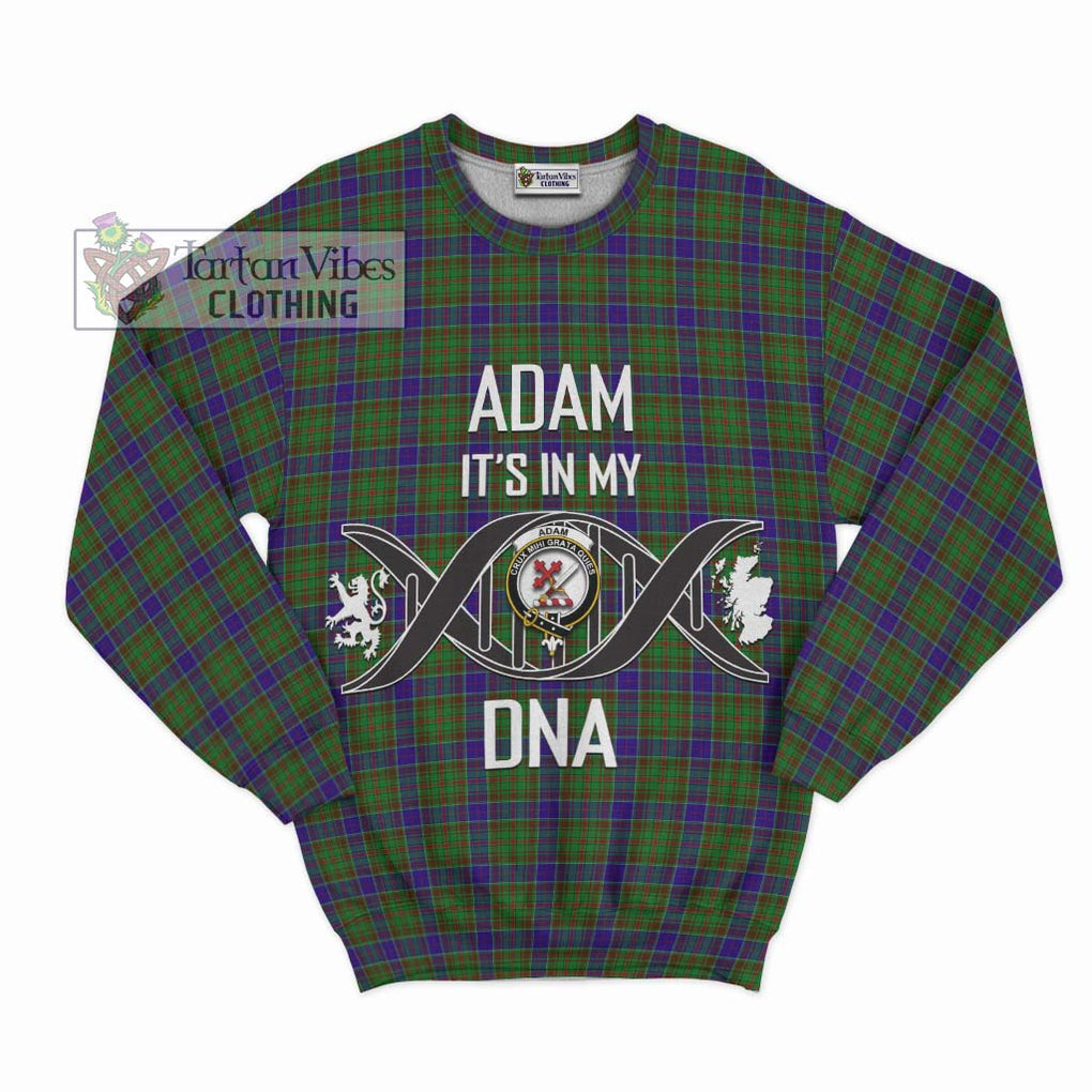 Adam Tartan Sweatshirt with Family Crest DNA In Me Style - Tartanvibesclothing Shop