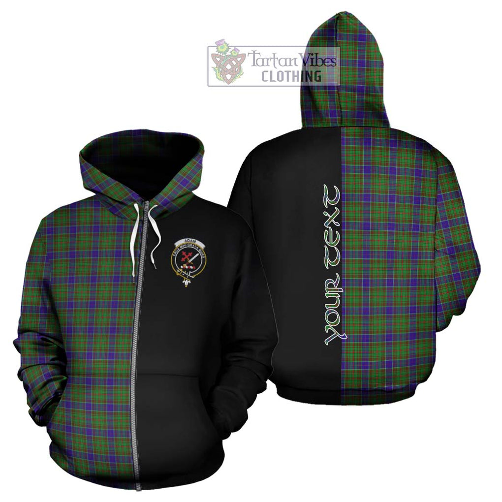 Adam Tartan Hoodie with Family Crest and Half Of Me Style - Tartanvibesclothing Shop