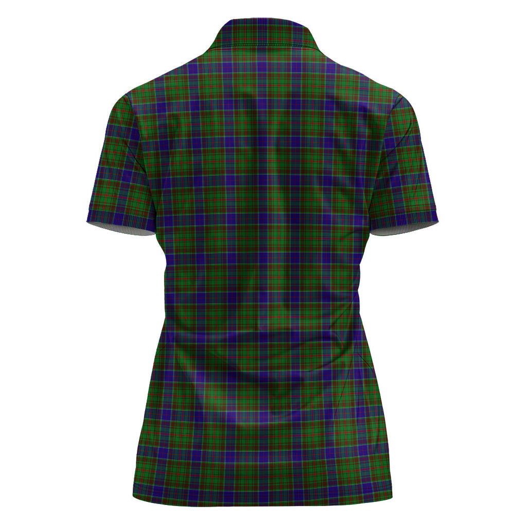 Adam Tartan Polo Shirt with Family Crest For Women - Tartan Vibes Clothing