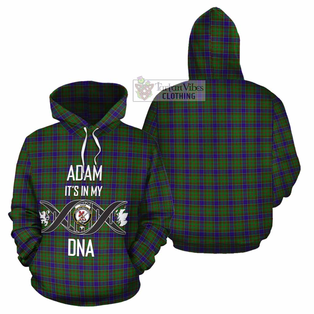 Tartan Vibes Clothing Adam Tartan Cotton Hoodie with Family Crest DNA In Me Style